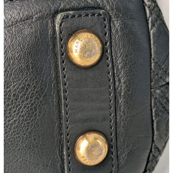 Vintage Marc Jacobs Italy Calfskin Leather Quilted Ursula Tote Shoulder Bag Y2K - Picture 13 of 16